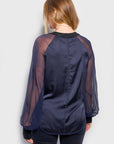 lois scoop neck silk blouse