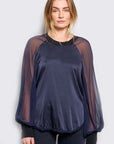 lois scoop neck silk blouse