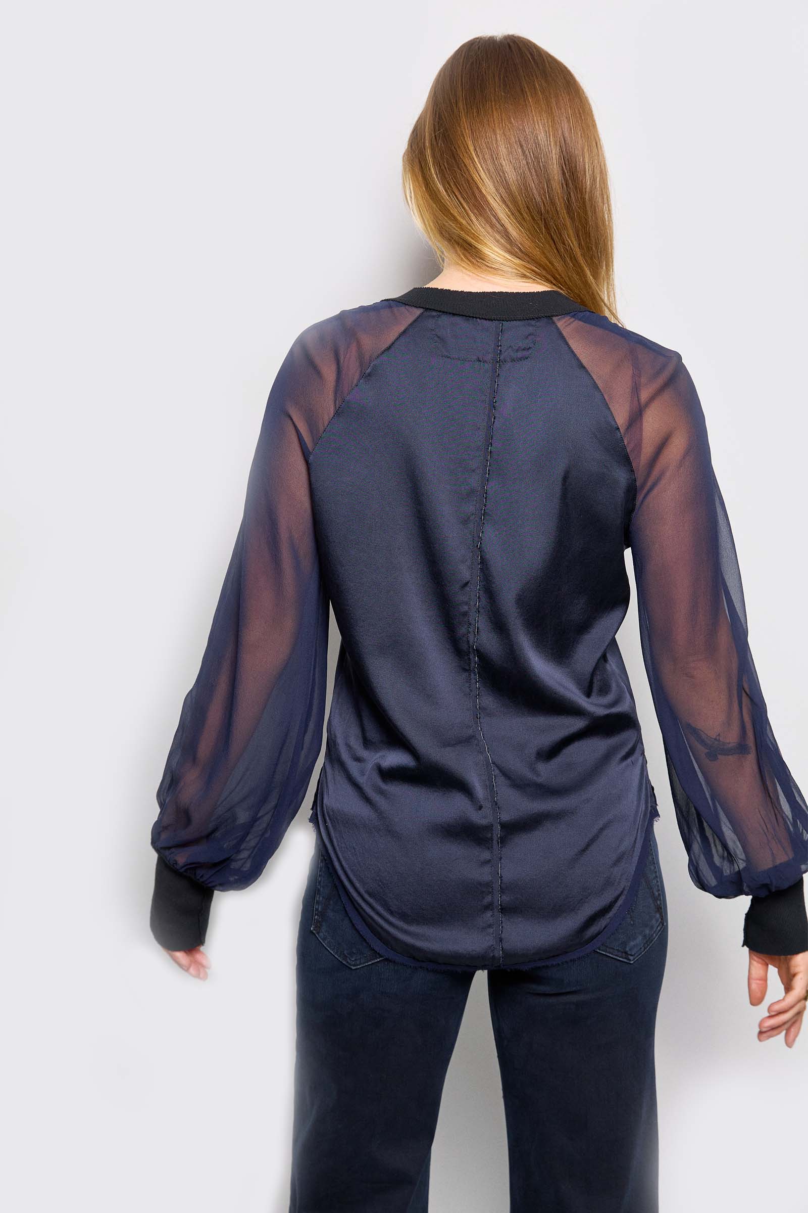 lois v-neck silk blouse