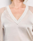 lois v-neck silk blouse