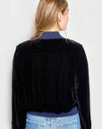 luca silk velvet bomber jacket