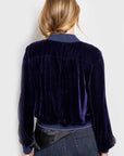 luca silk velvet bomber jacket