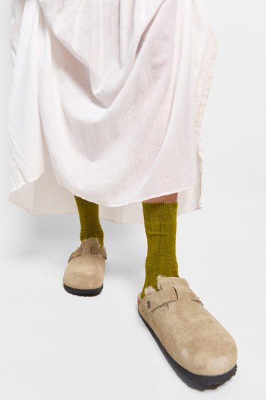 Maria La Rosa fuzzy ribbed socks