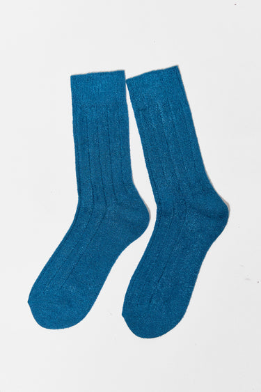Maria La Rosa fuzzy ribbed socks