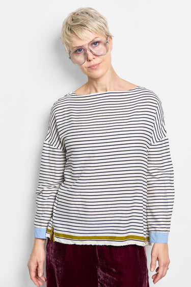 marthe stripe silk top