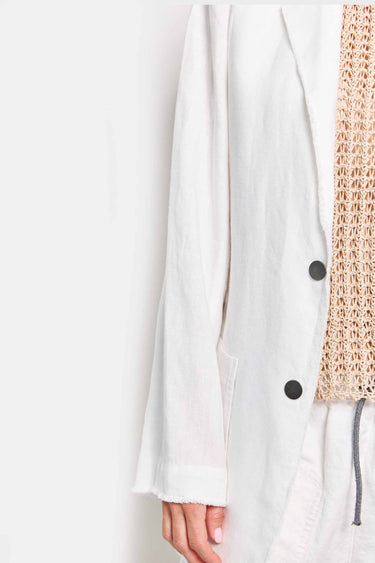 monty white linen jacket