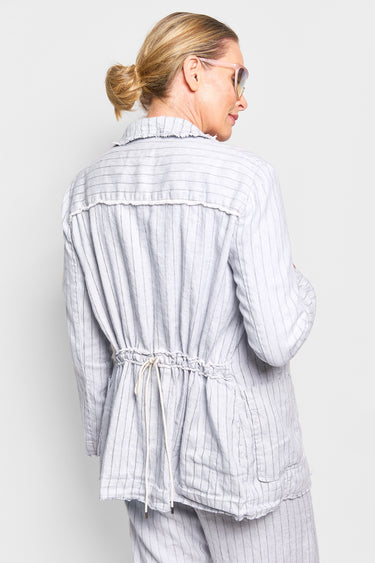 monty pinstripe linen jacket