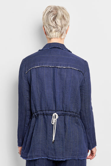 monty navy herringbone unlined jacket