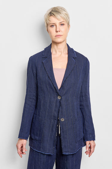 monty navy herringbone unlined jacket