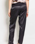 nap black silk pant