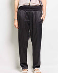 nap black silk pant