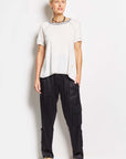 nap black silk pant with pockets