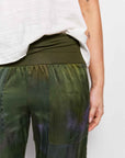 nap mist print silk pant with pockets