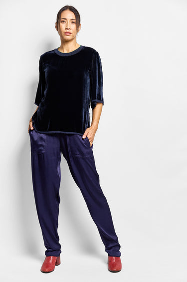 oona silk velvet top