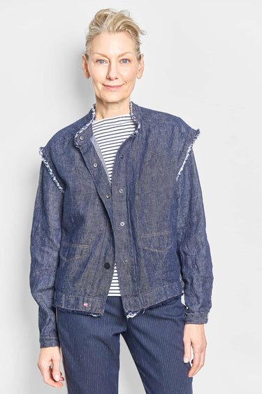 ned denim linen vest