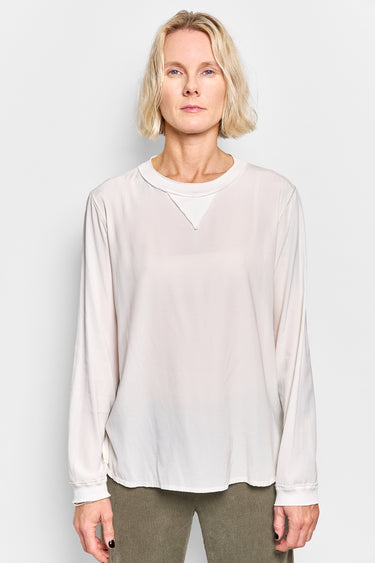 nuance silk satin top