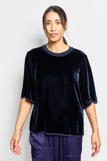 oona silk velvet top