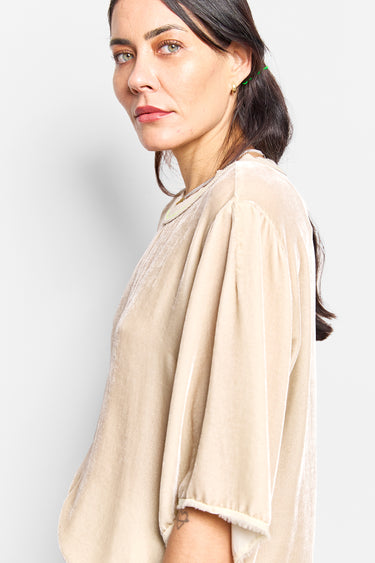 oona silk velvet top