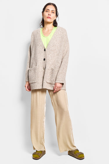 oversized wool pocket cardigan