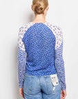 paychi guh printed v-neck cardigan