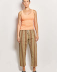 positano khaki stripe pant