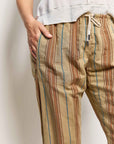 positano khaki stripe pant