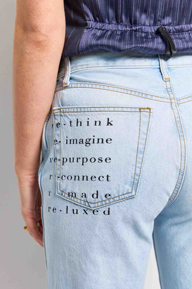rl01048 | RE/DONE mid-rise straight leg patch jean