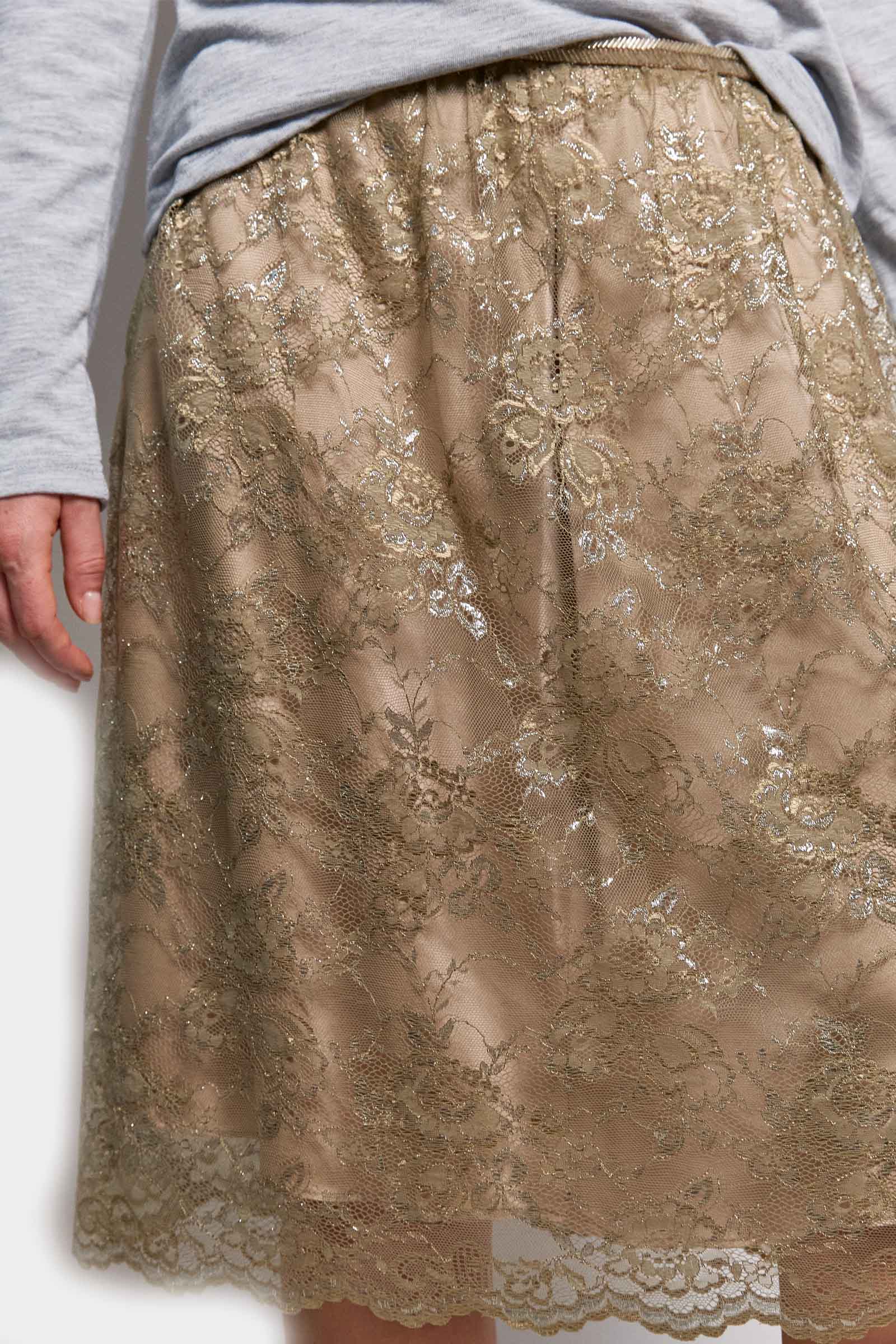 re-luxed | rl01019 | 3.1 Phillip Lim lace pattern glitter accents skirt