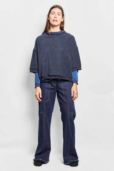 rustic cotton cashmere fleece tee