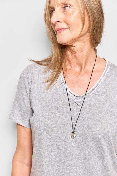 untied jewellery amphora brushed silver necklace