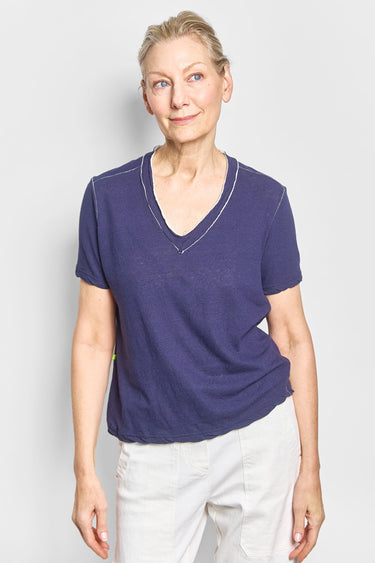ryder v-neck cotton linen tee