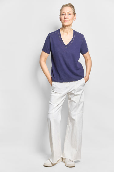 ryder v-neck cotton linen tee