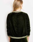 sabine olive velvet sweater