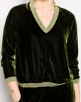 sabine olive velvet sweater