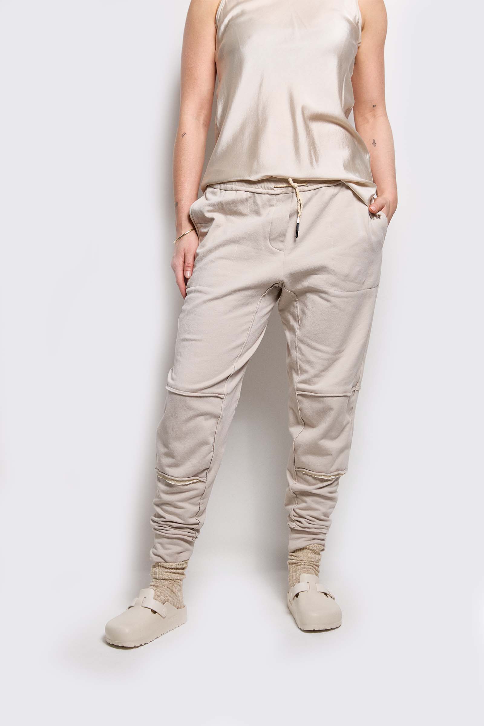 skip silk lined track pant