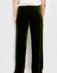 olive silk velvet long slouchies