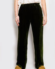 olive silk velvet long slouchies