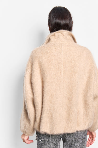 snug brushed wool collared jacket