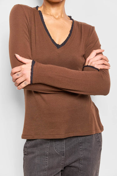 sybille wool v-neck top