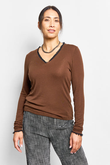 sybille wool v-neck top