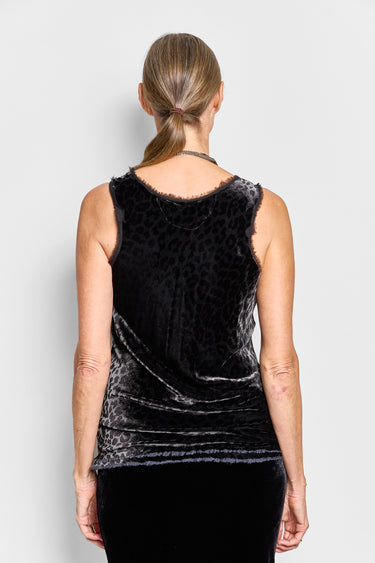 taron leopard velvet top