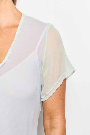 tea seafoam silk dress