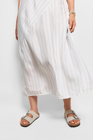 tea stripe silk dress