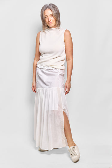 GS rasata sleeveless cotton turtleneck top