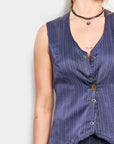 gilet linen silk vest