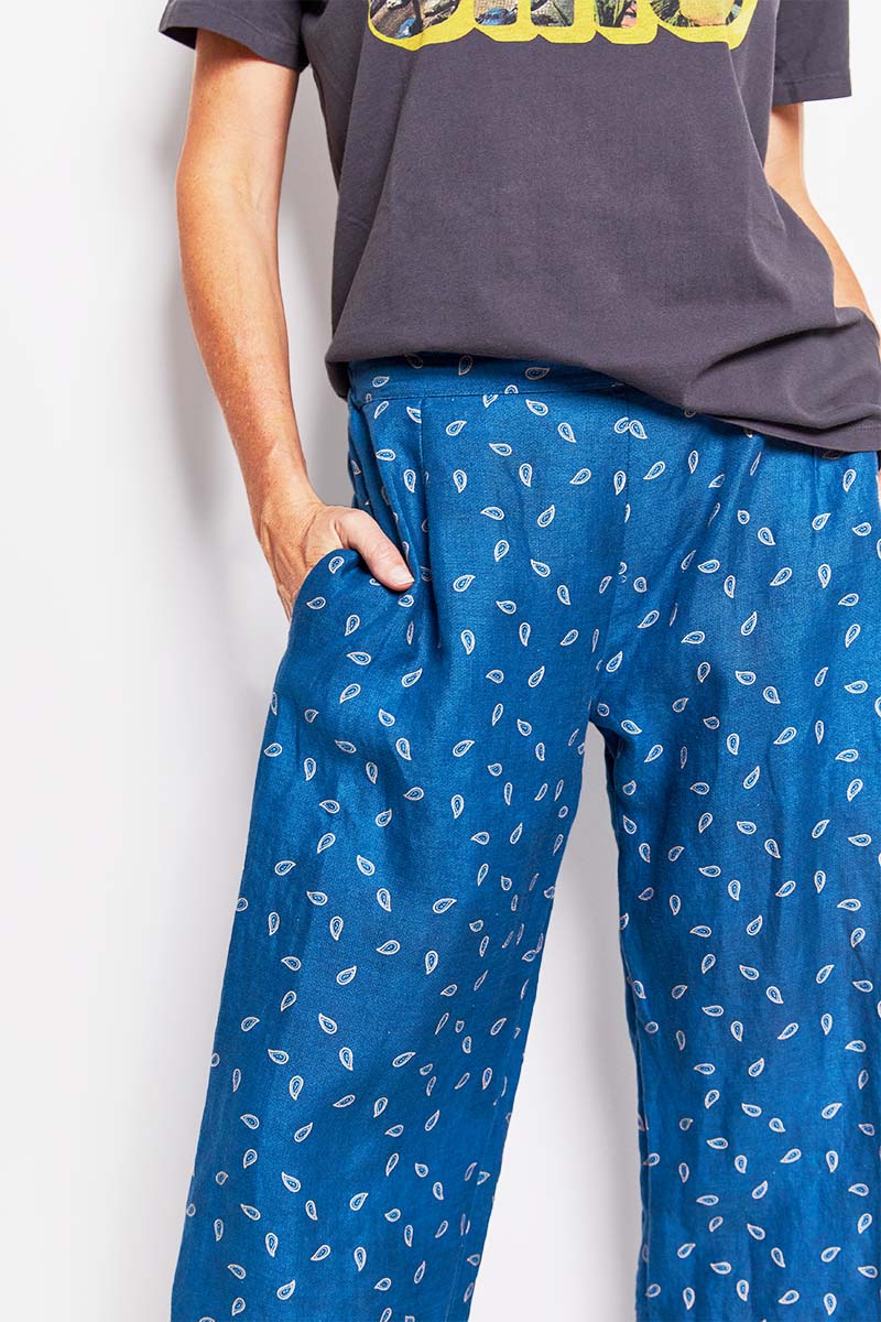cleo bandana linen pant