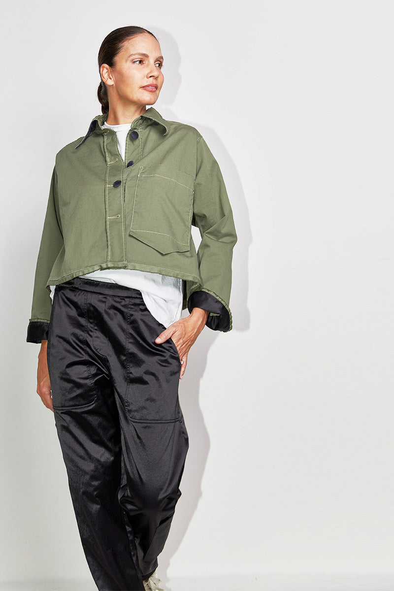 Product photo of byfreer&#39;s army twill &#39;Don jacket&#39;.